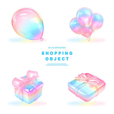 PSD 편집이미지 디자인 컬러 크리스마스 선물 장식 반짝임 쇼핑 축제 원형 생일 오브젝트 풍선 파스텔톤 편집3D 도형 기념일 모션 3D 파일형식