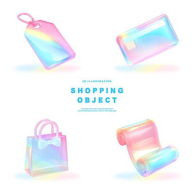 모양 PSD 편집이미지 디자인 리본 컬러 가방 쇼핑 꼬리표 디지털 투명 배열 오브젝트 모던 편집3D 카드프레임 잡화 프레임 3D 라벨 파일형식