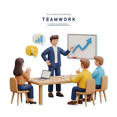 PSD 편집이미지 디자인 비즈니스 회의 그래프 협력 아이디어 직장 사무실 발표 프레젠테이션 전략 의견 소통 경영 편집3D 컨셉 회사 3D 파일형식