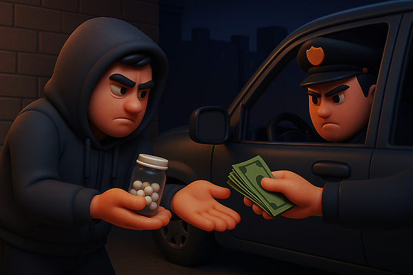 JPG 편집이미지 캐릭터 돈 야경 사람 거래 도시 범죄 경찰 약병 밤 방법 편집3D AI컴퓨터그래픽 AI콘텐츠 직업 약 3D 견과류 재산 야간 병_담는 파일형식 풍경_경치