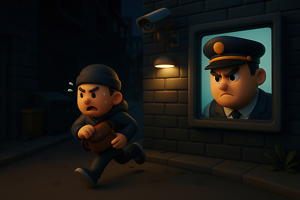 JPG 편집이미지 캐릭터 커플 동화 도시 범죄 도둑 그림 감시 경비원 편집3D AI컴퓨터그래픽 AI콘텐츠 직업 관계 3D 범죄인 파일형식