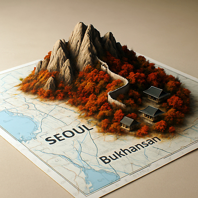 JPG 편집이미지 여행 단풍 자연 산 서울 국립공원 풍경 건물 3D 모형 하이킹 가을 지형 등산로 북한산 편집3D AI컴퓨터그래픽 AI콘텐츠 건축물 계절 공원 잎 레저 한국 등산 디지털합성 생태계 파일형식 고양