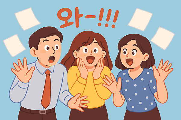 행복 감정 일러스트 표정 대화 미소 여러명 일상 놀람 활발 기쁨 분위기 동료 즐거움 조화 소통 친목 순간 국내일러스트 AI파일 다수 컨셉 관계 말하기 사람 라이프 파일형식 벡터