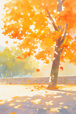 JPG 나무 식물 여유 예술 낙엽 일러스트 자연 나뭇잎 풍경 잔디 일상 햇빛 고요 가을 소중 그림 뷰티풀 오후 국내일러스트 AI일러스트 AI콘텐츠 계절 감정 컨셉 잎 라이프 태양 생태계 파일형식