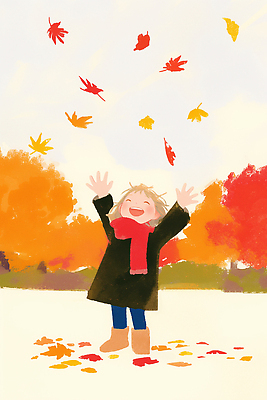 JPG 나무 행복 어린이 분홍색 컬러 단풍 일러스트 자연 놀이 하늘 날씨 웃음 풍경 야외 소풍 자유 가을 체험 즐거움 조화 국내일러스트 AI일러스트 AI콘텐츠 식물 계절 감정 컨셉 잎 표정 사람 야외활동 생태계 파일형식