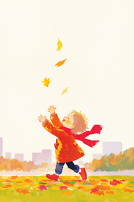 JPG 행복 어린이 일러스트 모션 자연 놀이 웃음 풍경 야외 스카프 도전 가을 물방울 도시 즐거움 바쁨 만들기 색채 국내일러스트 AI일러스트 AI콘텐츠 계절 감정 표정 사람 목도리 생태계 파일형식