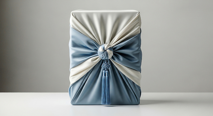 JPG 편집이미지 전통 디자인 문화 예술 포장 한국 선물 장식 파란색 상자 추석 흰색 보자기 한복 노리개 추석선물 패브릭 편집실사 AI포토 AI콘텐츠 한국전통 명절 아시아 컬러 전통소품 직물 전통의상 CG 파일형식 천_직물 명절선물