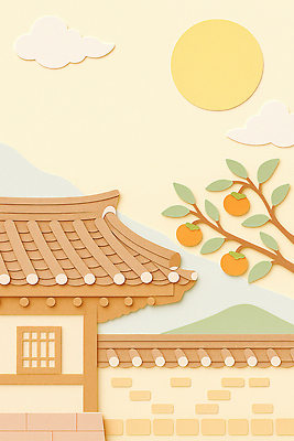 JPG 나무 구름 편집이미지 전통 자연 귤 산 한국 미소 풍경 햇빛 평화 추석 페이퍼아트 달빛 조화 뷰티풀 편집실사 AI포토 AI콘텐츠 자연요소 식물 명절 아시아 컨셉 과일 표정 태양 달 CG 생태계 파일형식