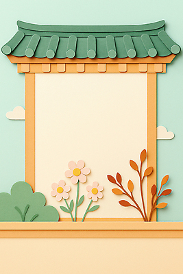 JPG 나무 편집이미지 전통 디자인 건축 꽃 문화 컬러 한국 벽면 장식 추석 공간 감각 페이퍼아트 편안함 모던 편집실사 AI포토 AI콘텐츠 식물 명절 아시아 벽 CG 파일형식