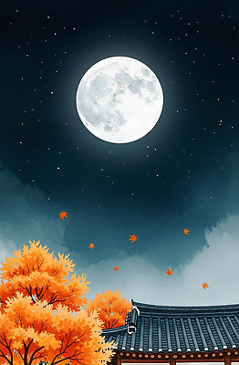 JPG 나무 전통 별 단풍 낙엽 일러스트 자연 밤하늘 하늘 바람 조명 밝음 갈대 풍경 고요 보름달 가을 시골 분위기 뷰티풀 색감 국내일러스트 AI일러스트 AI콘텐츠 자연요소 식물 계절 컨셉 잎 날씨 달 야간 생태계 파일형식
