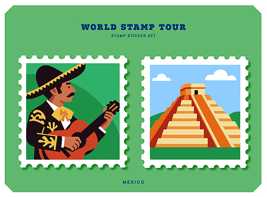전통 디자인 예술 컬러 외국문화 여행 스티커 일러스트 유적지 멕시코 관광지 도장 음악가 문화재 기타 역사 수집 사진사 전시회 피라미드 민속 우표 국내일러스트 AI파일 직업 건축물 문화 음악 고건축 북아메리카 현악기 전시 작가 랜드마크 파일형식 벡터