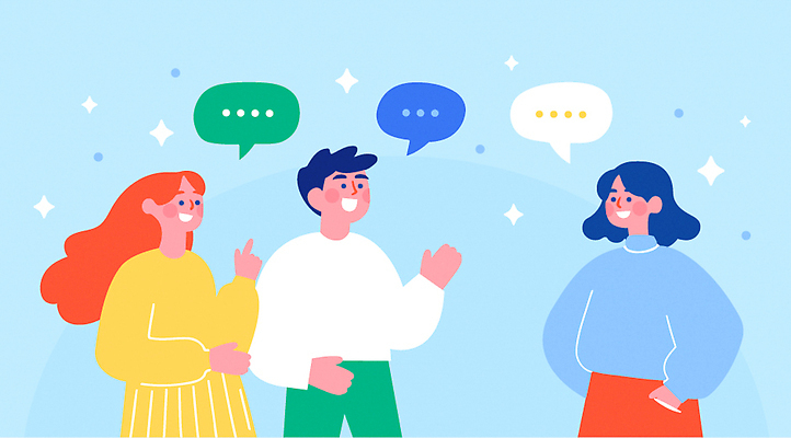 감정 백그라운드 일러스트 관계 모션 청소년 대화 웃음 여러명 친구 표현 즐거움 소통 피드백 화기애애 셰어링 상호작용 국내일러스트 AI파일 다수 컨셉 표정 말하기 사람 파일형식 벡터 공유경제