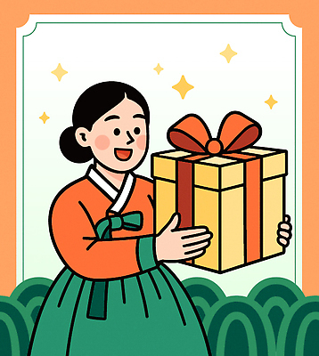 전통 디자인 여자 기념일 행복 문화 일러스트 가족 선물 웃음 초록색 축제 기쁨 축하 전통의상 한복 그림 소통 뷰티풀 국내일러스트 AI파일 한국전통 감정 컬러 컨셉 관계 표정 사람 이벤트 파일형식 벡터