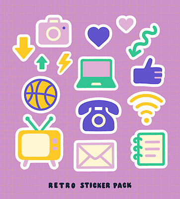 디자인 상징 컬러 스티커 인터넷 일러스트 농구 그래픽 스마트폰 컴퓨터 카메라 텔레비전 하트 표현 메모지 전화기 오브젝트 문서 복고 이미지 국내일러스트 AI파일 모양 전자제품 핸드폰 스마트기기 구기 사무용품 파일형식 벡터