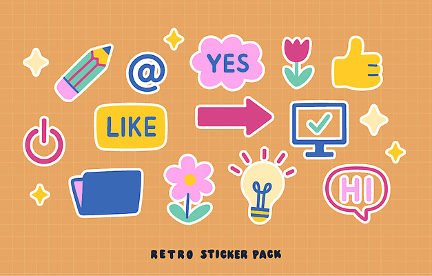 디자인 꽃 컬러 스티커 패턴 일러스트 수채화 그래픽 장식 컴퓨터 연필 빈티지 배열 확인 그림 복고 패키지 드로잉 좋음 국내일러스트 AI파일 식물 컨셉 무늬 학용품 미술 전자제품 필기구 파일형식 벡터