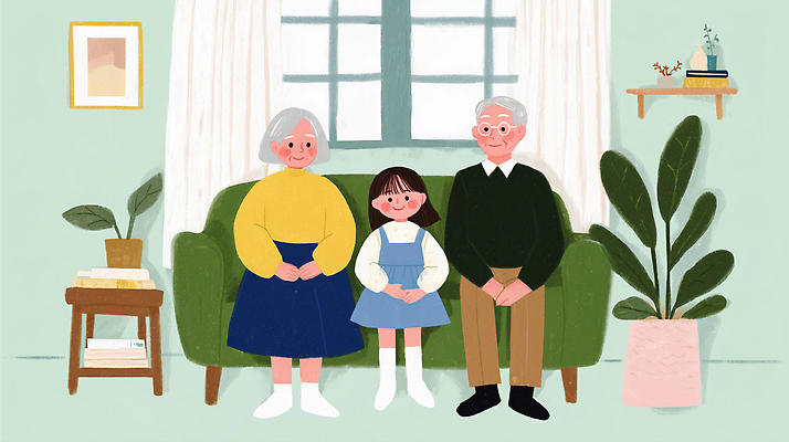 JPG 식물 행복 거실 일러스트 가족 놀이 디저트 따뜻함 대화 사랑 웃음 소파 커튼 편안함 손주 시골집 초상화 순간 조부모 국내일러스트 AI일러스트 AI콘텐츠 감정 음식 의자 관계 주택 표정 말하기 감각 그림 파일형식