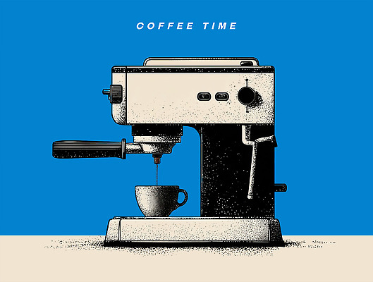 PSD 디자인 커피 음료 백그라운드 일러스트 아침 티타임 컵 파란색 주방 기계 카페 커피메이커 모닝커피 추출 카페인 국내일러스트 주간 식기 컬러 휴식 상점 커피용품 파일형식