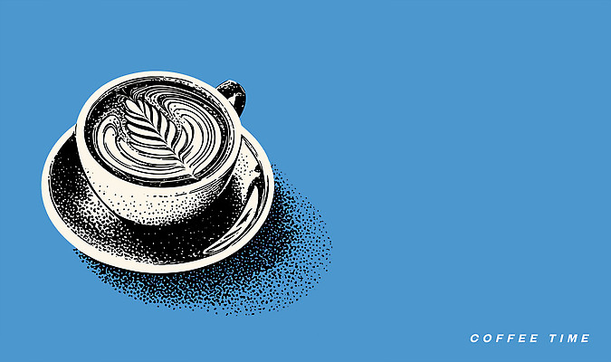 PSD 접시 디자인 여유 커피 음료 예술 일러스트 아침 티타임 휴식 디저트 따뜻함 컵 파란색 카페 고급 차 맛 라떼아트 모닝 국내일러스트 주간 식기 감정 음식 컬러 컨셉 상점 그림 라떼 파일형식