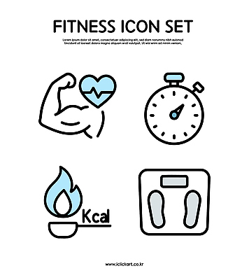디자인 시계 일러스트 근육 건강 세트 운동 운동기구 헬스 심장 몸무게 체중계 칼로리 국내일러스트 AI파일 장기_의학 파일형식 벡터