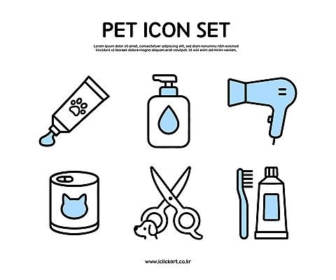 아이콘 음식 털 관리 반려동물 수건 목욕 붓 세척 청소 오브젝트 깎기 2D아이콘 AI파일 동물 모션 3 위생용품 청결 파일형식 벡터