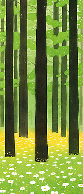 JPG 나무 꽃 일러스트 자연 하늘 풍경 초록색 여름 햇빛 노란색 평화 환경 버섯 소리 흰색 신선 숲 생태계 국내일러스트 AI일러스트 AI콘텐츠 식물 계절 컬러 컨셉 태양 파일형식