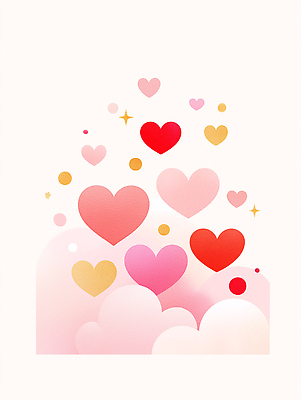 JPG 디자인 감정 분홍색 백그라운드 패턴 일러스트 따뜻함 사랑 빨간색 기쁨 하트 감각 심볼 그림 번짐 뷰티풀 창의성 벡터 국내일러스트 AI일러스트 AI콘텐츠 모양 컬러 무늬 파일형식 효과