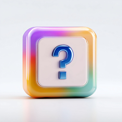 JPG 편집이미지 기호 디자인 컬러 버튼 그래픽 디지털 과학기술 물음표 질문 모던 소프트웨어 인터페이스 창의성 사용자 상호작용 편집3D AI컴퓨터그래픽 AI콘텐츠 문자 기술 3D 파일형식