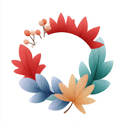 JPG 디자인 꽃 예술 백그라운드 단풍 일러스트 자연 풍경 장식 화환 가을 원형 편안함 만들기 부드러움 색감 국내일러스트 AI일러스트 AI콘텐츠 도형 식물 계절 잎 모션 감각 생태계 파일형식