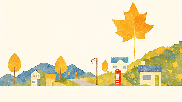 JPG 나무 식물 길 단풍 일러스트 자연 날씨 산 주택 풍경 생활 평화 마을 가을 조화 색감 풍경화 아기자기 국내일러스트 AI일러스트 AI콘텐츠 계절 컨셉 잎 건물 그림 생태계 파일형식