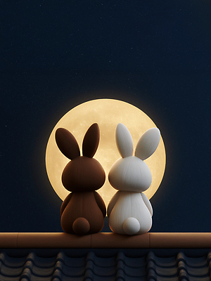 JPG 편집이미지 별 인형 자연 하늘 지붕 조명 풍경 평화 귀여움 감상 보름달 토끼 밤 이미지편집 AI컴퓨터그래픽 AI콘텐츠 자연요소 컨셉 포유류 반려동물 견과류 달 생태계 파일형식