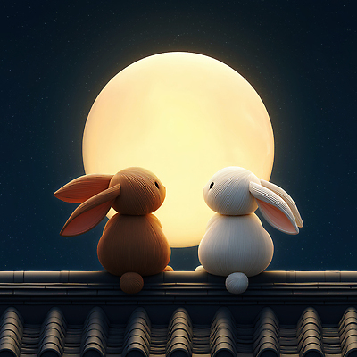 JPG 동물 편집이미지 별 자연 밤하늘 평화 귀여움 고요 보름달 시골 토끼 감동 나란히 상상력 이미지편집 AI컴퓨터그래픽 AI콘텐츠 자연요소 감정 컨셉 포유류 하늘 반려동물 달 야간 생태계 파일형식