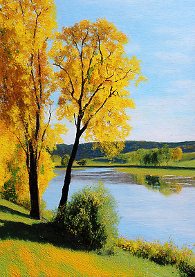 JPG 나무 식물 하늘색 단풍 일러스트 자연 하늘 풍경 물 파란색 강 노란색 평화 산책로 가을 숲 국내일러스트 AI일러스트 AI콘텐츠 자연요소 계절 길 컬러 컨셉 잎 생태계 파일형식