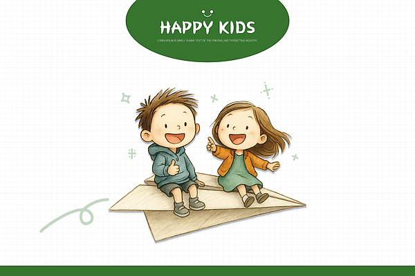 PSD 행복 감정 어린이 일러스트 놀이 실내 웃음 취미 여름 친구 장난감 소풍 자유 종이비행기 그림 그림책 상상력 창의력 국내일러스트 계절 컨셉 관계 표정 사람 내부 책 야외활동 종이접기 파일형식