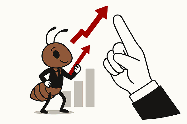 일러스트 비즈니스 성공 그래프 협력 성장 발전 목표 투자 상승 노력 전략 개미 커리어 경영 연대 창의성 국내일러스트 AI파일 곤충 컨셉 파일형식 벡터