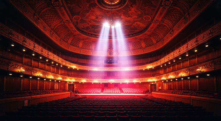 JPG 편집이미지 문화 예술 음악 의자 조명 인테리어 전시 공연 무대 군중 극장 준비 연극 편집실사 AI포토 AI콘텐츠 디자인 가구 문화예술 사람 이벤트 CG 파일형식