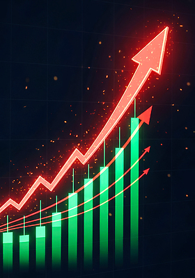 JPG 편집이미지 화살표 표시 수치 그래프 금융 경제 유행 자료 성장 막대기 발전 분석 상승 서류판 이미지편집 AI컴퓨터그래픽 AI콘텐츠 컨셉 사무용품 파일형식