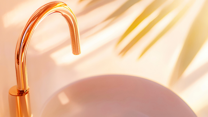 JPG 편집이미지 디자인 아침 물 빛 인테리어 햇빛 공간 우아함 오브젝트 세면대 모던 편집실사 AI포토 AI콘텐츠 주간 자연요소 컨셉 태양 CG 파일형식