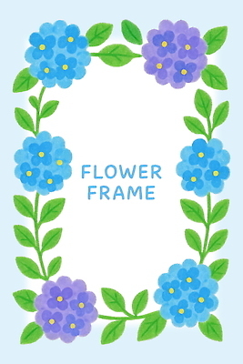 PSD 디자인 꽃 예술 컬러 백그라운드 잎 꽃무늬 패턴 일러스트 수채화 프레임 그래픽 장식 파란색 인테리어 보라색 화사함 생동감 창작 스타일 국내일러스트 식물 컨셉 무늬 파일형식