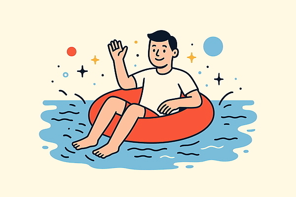 캐릭터 남자 물결 파도 일러스트 모션 물놀이 놀이 휴가 손짓 취미 물 여름 평화 수영 에너지 선탠 즐거움 해수욕 튜브 국내일러스트 AI파일 자연요소 계절 감정 바다 컨셉 사람 수상스포츠 파일형식 벡터