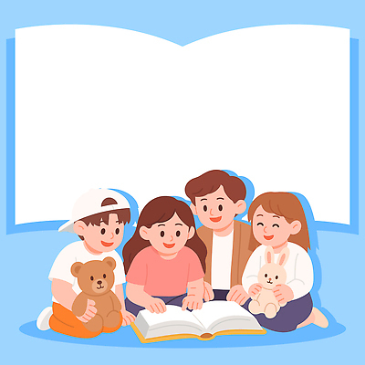 어린이 일러스트 가족 모션 놀이 협력 웃음 친구 반려동물 학습 독서 아기 즐거움 동물인형 소통 상상력 창의력 국내일러스트 AI파일 동물 교육 감정 인형 컨셉 관계 표정 사람 파일형식 벡터