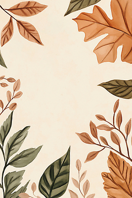 JPG 식물 디자인 예술 컬러 백그라운드 잎 패턴 일러스트 자연 생명 따뜻함 창조 장식 환경 흙 가을 감각 뷰티풀 상상력 국내일러스트 AI일러스트 AI콘텐츠 계절 무늬 생태계 파일형식