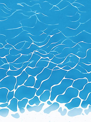 JPG 물결 패턴 일러스트 자연 하늘 수영장 그림자 여름 파란색 빛 햇빛 반사 평화 맑음 수영 수면 수조 층 깊이 국내일러스트 AI일러스트 AI콘텐츠 계절 컬러 컨셉 무늬 날씨 물 태양 수상스포츠 생태계 파일형식