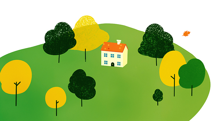 클립아트 PSD 나무 디자인 단풍 일러스트 자연 주택 풍경 초원 초록색 평화 환경 주황색 금색 숲 그림 조경 국내일러스트 식물 컬러 컨셉 잎 건물 생태계 파일형식