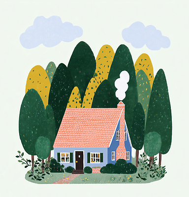 JPG 나무 구름 도로 여유 일러스트 자연 하늘 날씨 나뭇잎 주택 풍경 초록색 평화 환경 금색 숲 편안함 귀농 조화 주거지 국내일러스트 AI일러스트 AI콘텐츠 자연요소 식물 감정 길 컬러 컨셉 잎 농업 교통시설 건물 감각 생태계 파일형식