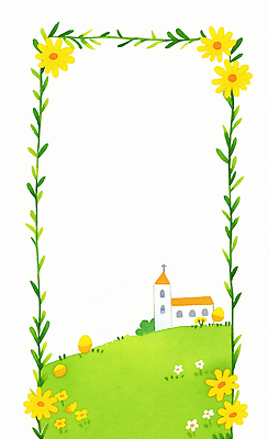 JPG 꽃밭 일러스트 자연 하늘 휴식 풍경 초원 일상 초록색 햇빛 교회 평화 시골 언덕 그림 예배 조용 뷰티풀 전경 국내일러스트 AI일러스트 AI콘텐츠 꽃 컬러 컨셉 종교건축 건물 라이프 태양 생태계 파일형식 탑뷰