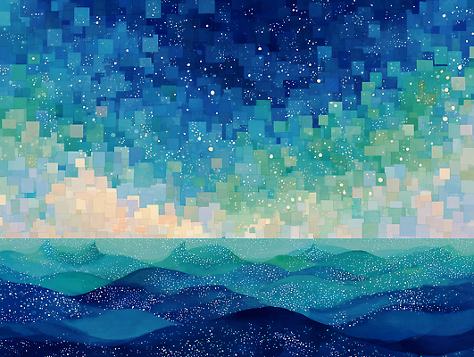 JPG 별 물결 예술 바다 컬러 일러스트 자연 밤하늘 하늘 미술 풍경 그래픽 평화 일몰 안개 표현 밤 조화 별빛 뷰티풀 국내일러스트 AI일러스트 AI콘텐츠 자연요소 컨셉 날씨 문화예술 빛 노을 견과류 야간 생태계 파일형식