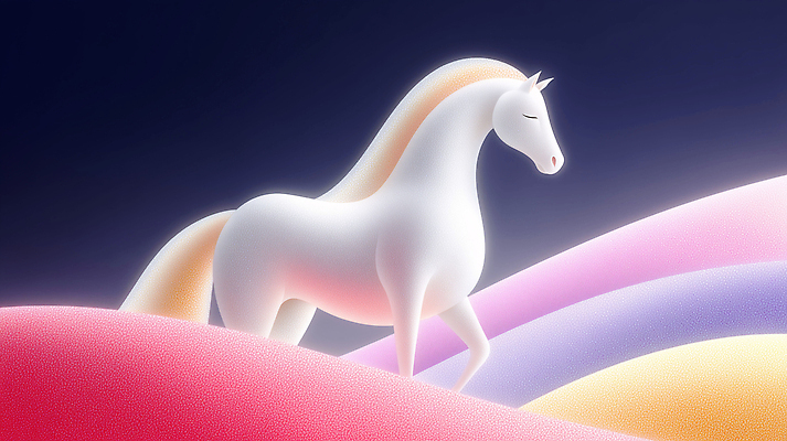 JPG 동물 편집이미지 컬러 백그라운드 상상 자연 조명 걷기 언덕 부드러움 신화 뷰티풀 유니콘 편집3D AI컴퓨터그래픽 AI콘텐츠 모션 3D 감각 생태계 파일형식