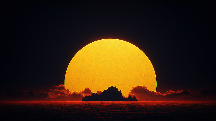 JPG 구름 편집이미지 실루엣 바다 컬러 섬 자연 아침 풍경 빛 태양 일출 일몰 수평선 이미지편집 AI컴퓨터그래픽 AI콘텐츠 주간 자연요소 촬영기법 노을 생태계 파일형식