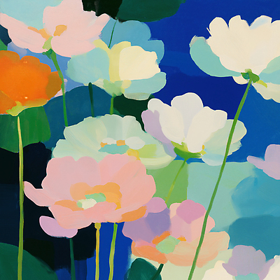 JPG 식물 계절 꽃 컬러 잎 일러스트 자연 생명 풍경 여름 정원 코스모스 화사함 수선화 조화 만개 뷰티풀 국내일러스트 AI일러스트 AI콘텐츠 컨셉 생태계 파일형식