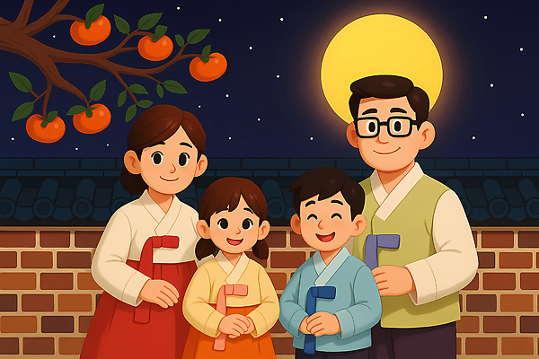 JPG 나무 전통 명절 행복 문화 일러스트 가족 귤 기념 한국 웃음 풍경 세트 추석 모임 보름달 시간 전통의상 한복 즐거움 화합 국내일러스트 AI일러스트 AI콘텐츠 식물 한국전통 기념일 감정 아시아 과일 관계 표정 달 파일형식